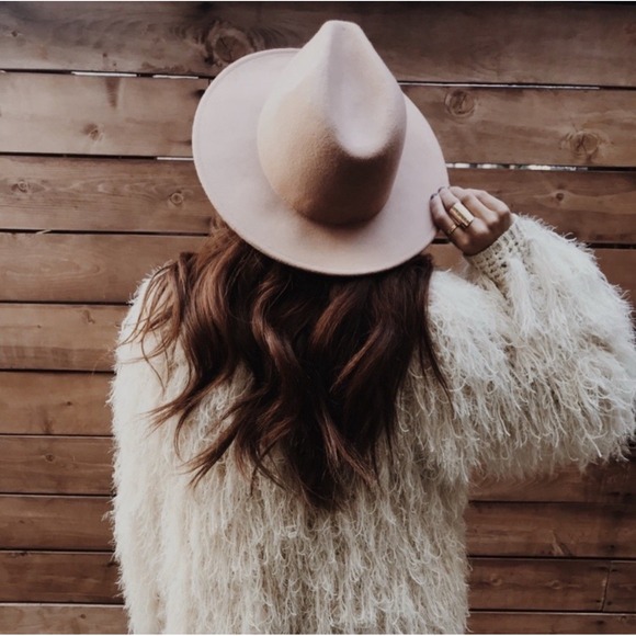 FREE PEOPLE Women Size ALL Clean Slate Felt Hat Wool Blend Adjustable‎ Ivory main image 7